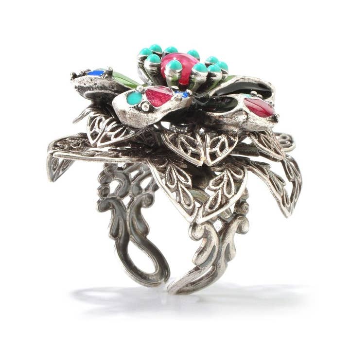 Sweet Romance Jewelry - Wholesale Cocktail/Statement Ring - Desert Gypsy Flower Ring