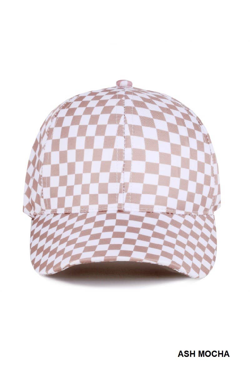 Vanilla Monkey - Wholesale Baseball Cap - Women's - Checkered Pattern Baseball Cap0