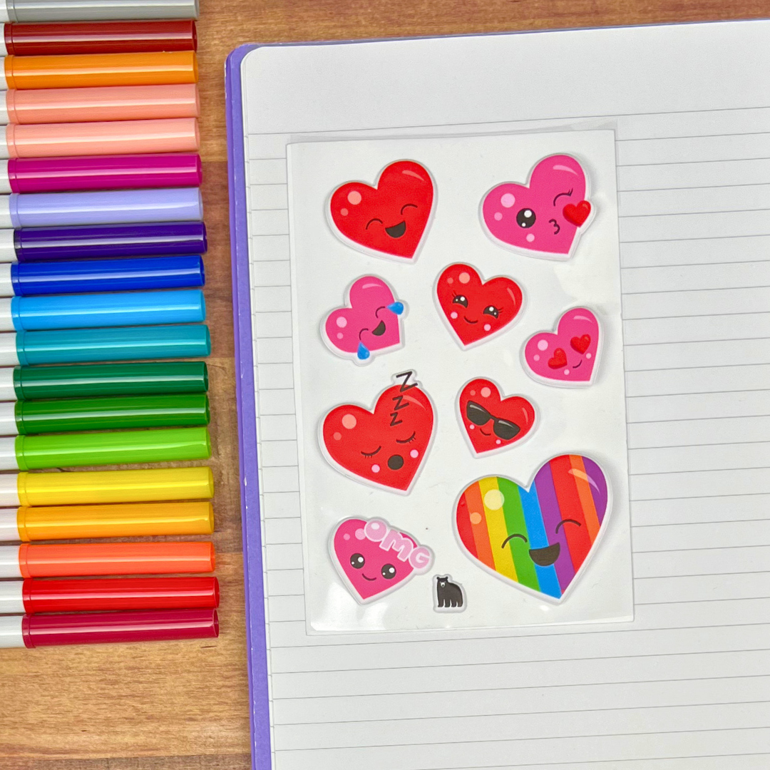 Four Bears Sticker Club - Wholesale Sticker - Cute Puffy Hearts3
