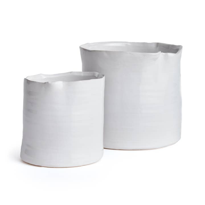 Alva Pots, Set Of 2, White for wholesale on Faire