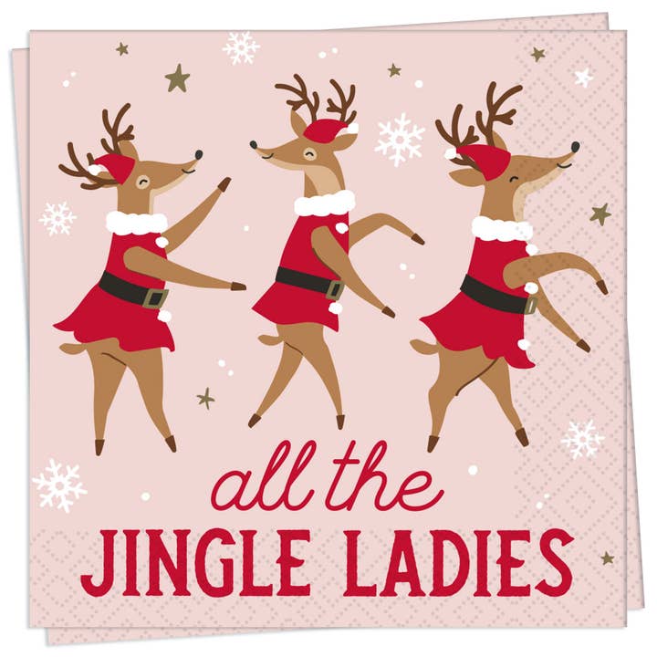 Jingle Ladies Cocktail Napkin for wholesale by Twilight Collection