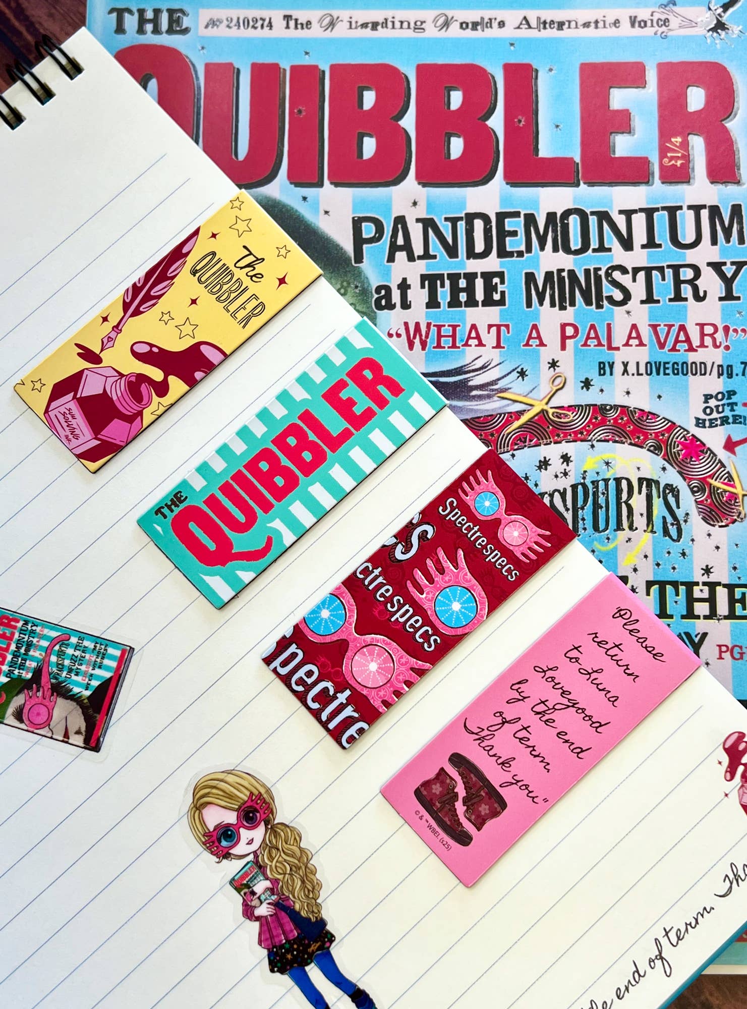 Conquest Journals - Wholesale Bookmark - Harry Potter The Quibbler Magnetic Bookmarks (4-Pack)11