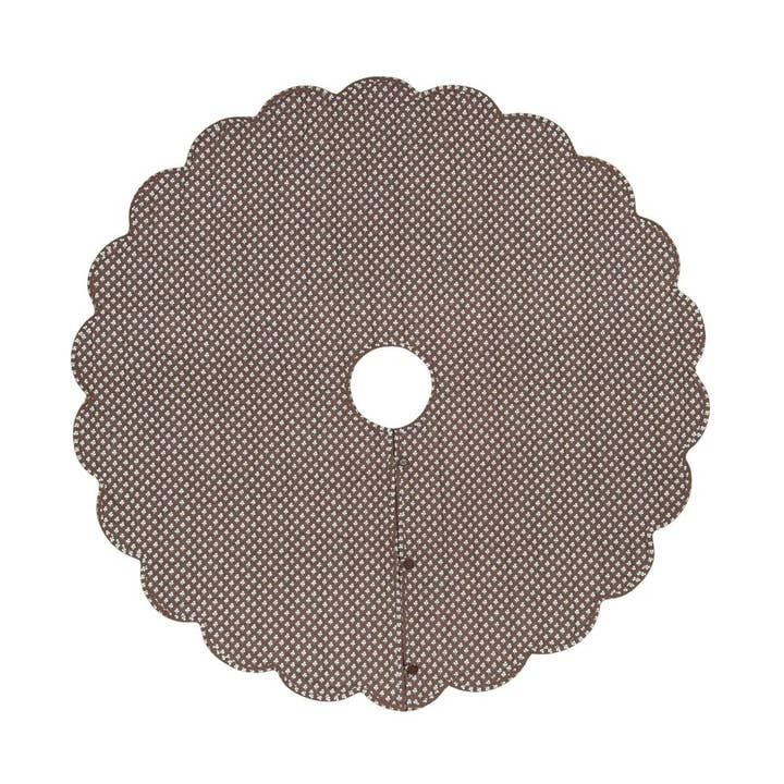 Constance Reversible Scalloped Tree Skirt for wholesale by Trudie