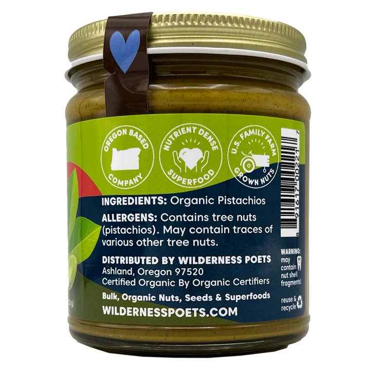 Wilderness Poets - Wholesale Nut Butter - Organic Pistachio Butter7