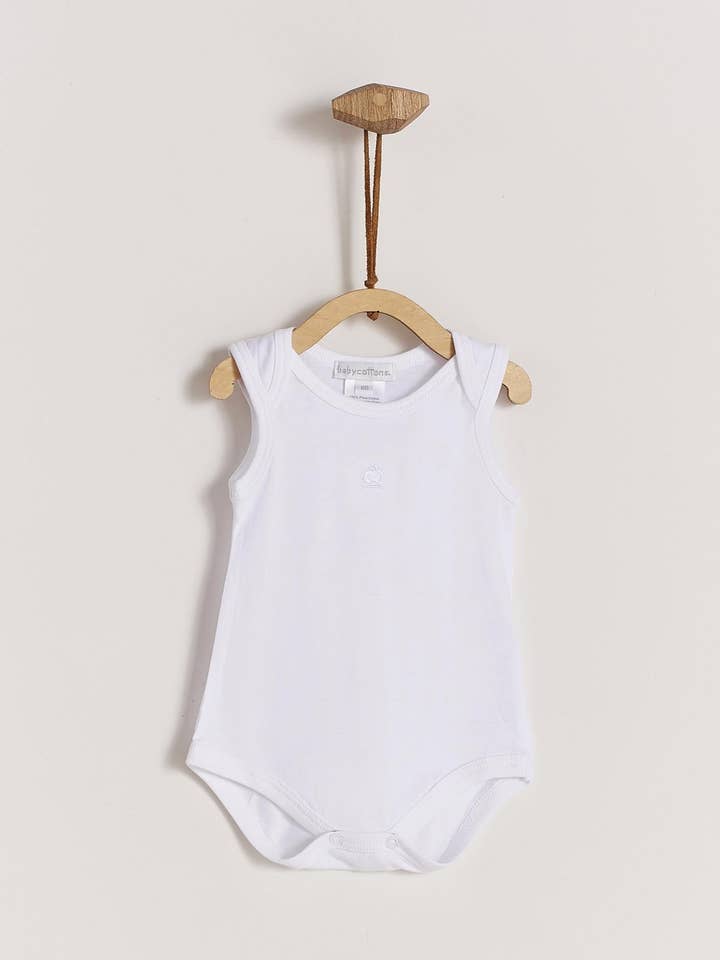 Lot de 2 bodies sans manches à logo pour la vente par babycottons