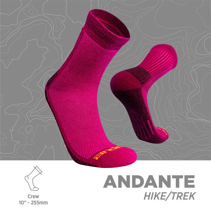 Alpaca Merino Hike & Trek Socks | Andante for wholesale by Andina Outdoors