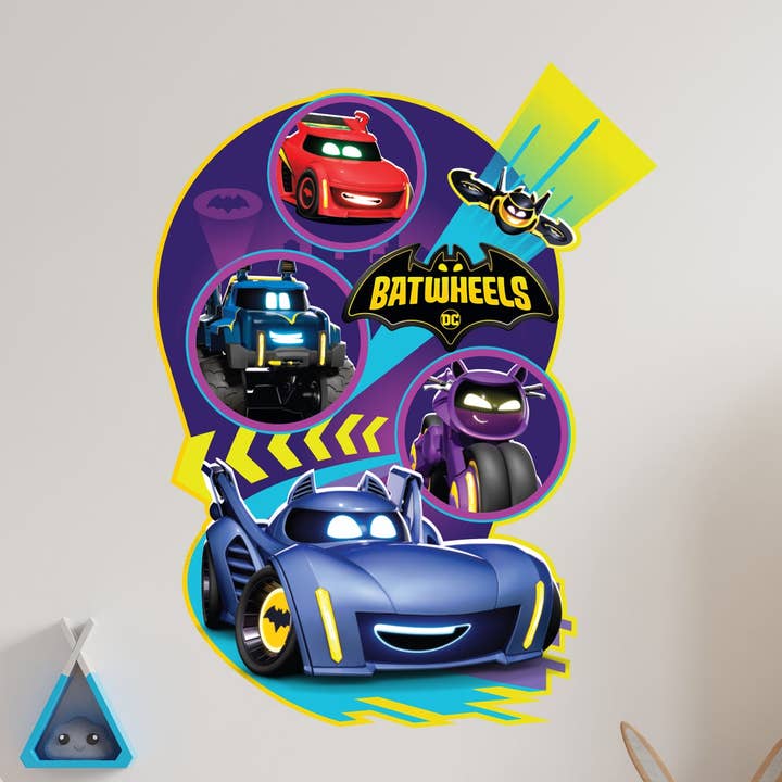 Batwheels™ Wall Sticker - Group Spotlight Wall Decal DC Superhero Art for wholesale by Themed