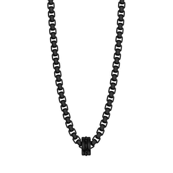 INPP01BB - necklace in 316l steel and diamonds for wholesale by BIKKEMBERGS