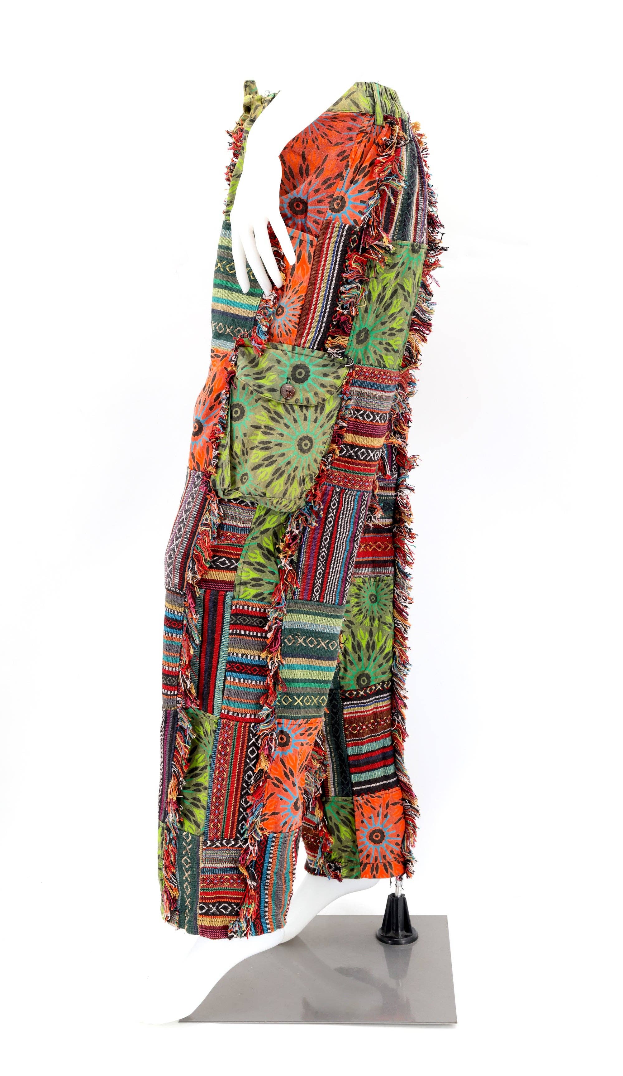 Himalaya Handmade - Wholesale Pants - Unisex - Cotton Hippie Handmade Harem Gheri Patchwork Fringe Bohemian Pants6