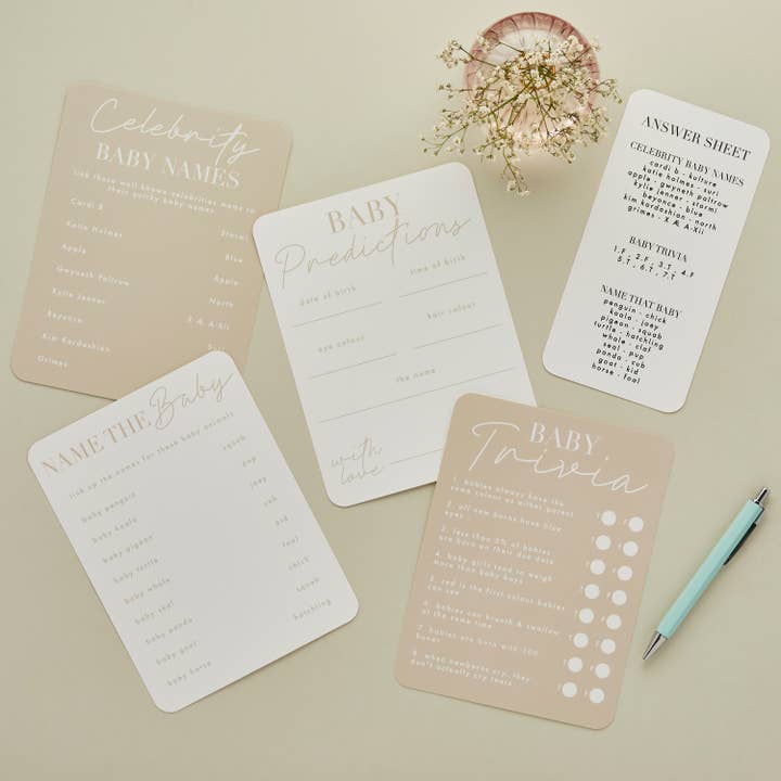 Baby Shower Activity 24 Pack for wholesale by Hootyballoo by Club Green