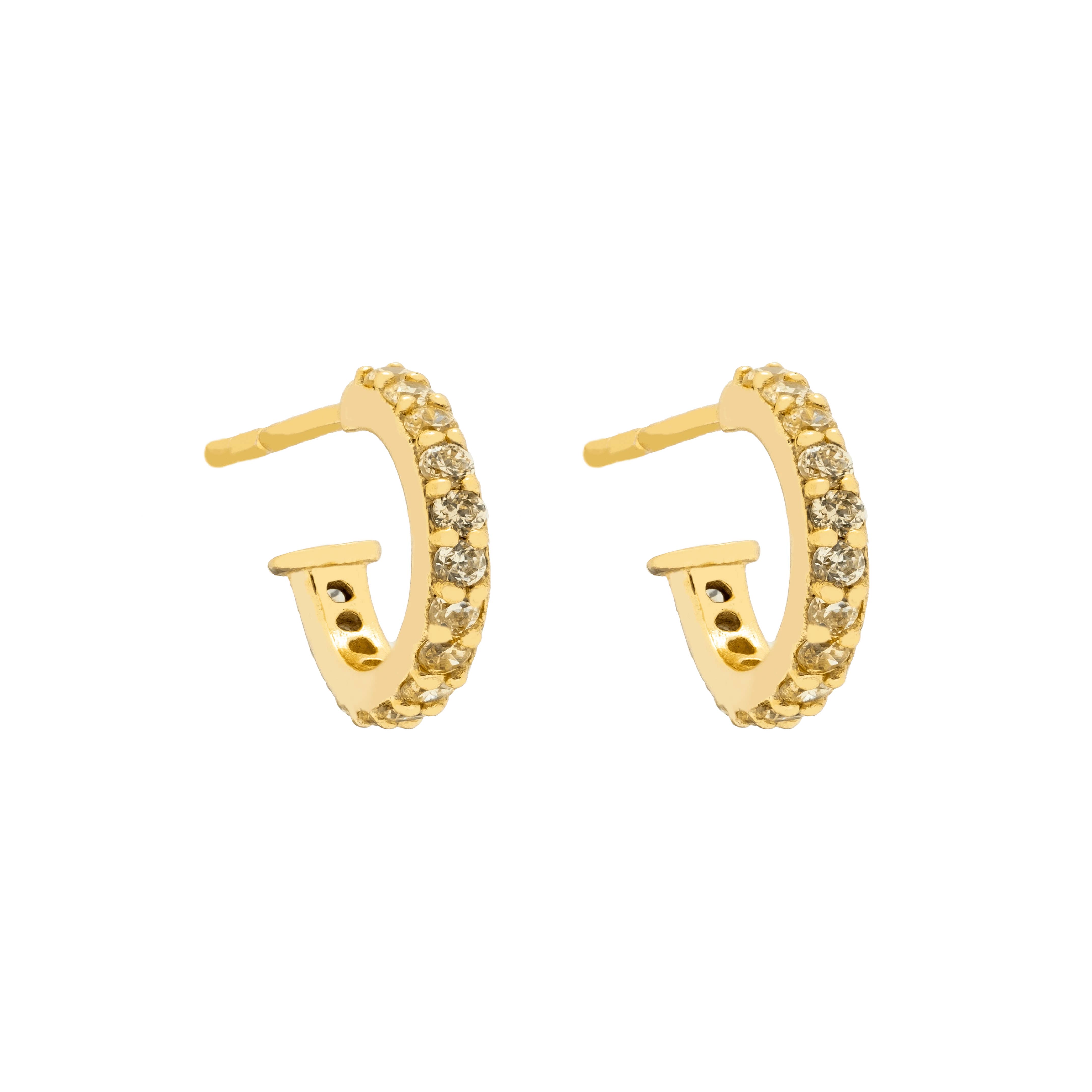 Lavani Jewels - Wholesale Hoop Earrings - Shine Small Hoop Earrings in Yellow