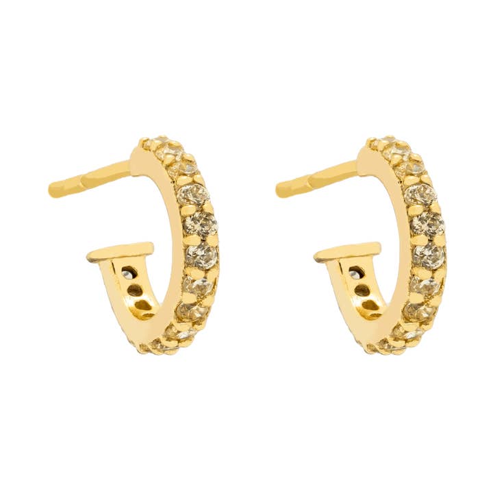 Lavani Jewels - Wholesale Hoop Earrings - Shine Small Hoop Earrings in Yellow0