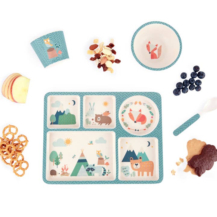 Divided Plate Set - Wild Camping for wholesale by Love Mae