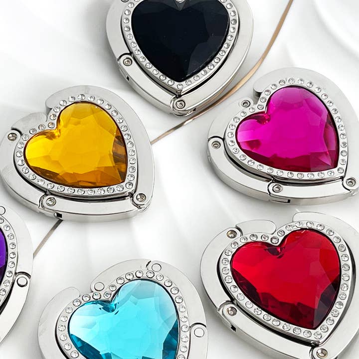 Wrapables.com - Wholesale Purse Hook/Hanger - Women's - Wrapables Heart Shaped Purse Hook Hanger with Rhinestones27