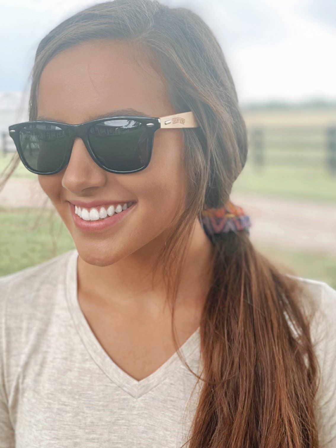 The Front Porch Label - Wholesale Sunglasses - Women's - Black Retro Bamboo Sunglasses2