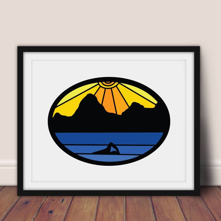 Lake District Wild Swimming A4 Graphic Art Print for wholesale by Go Your Own Way Apparel