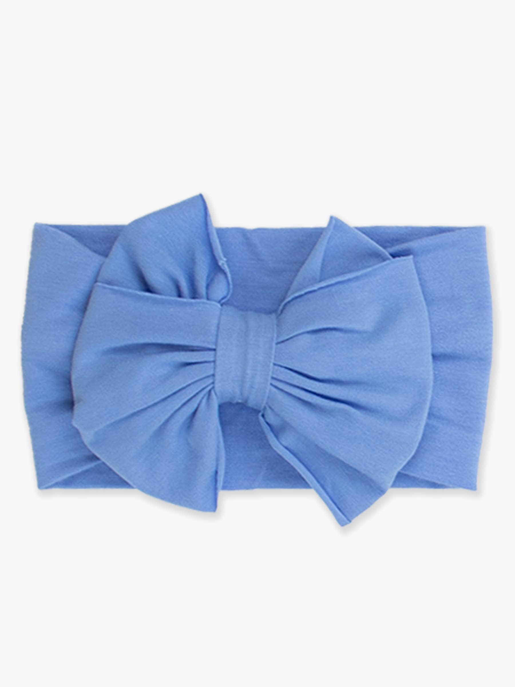 Girls Periwinkle Blue Big Bow Headband for wholesale on Faire1
