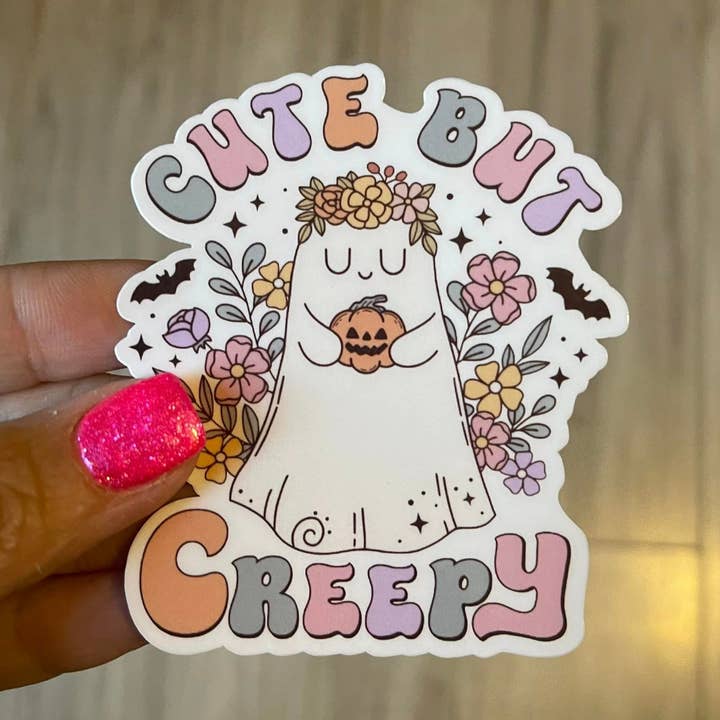 Prairie Chicken Sticker Shop & Gifts - Wholesale Sticker - Vintage Halloween Ghost Retro Die Cut Vinly Sticker0