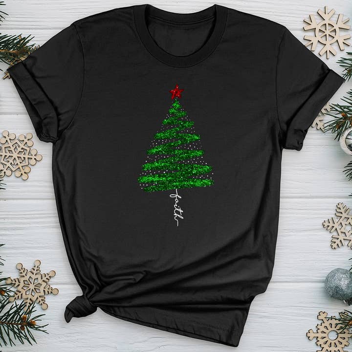 Green Sparkling Tree Softstyle Tee for wholesale by Christian Lifestyle Collections
