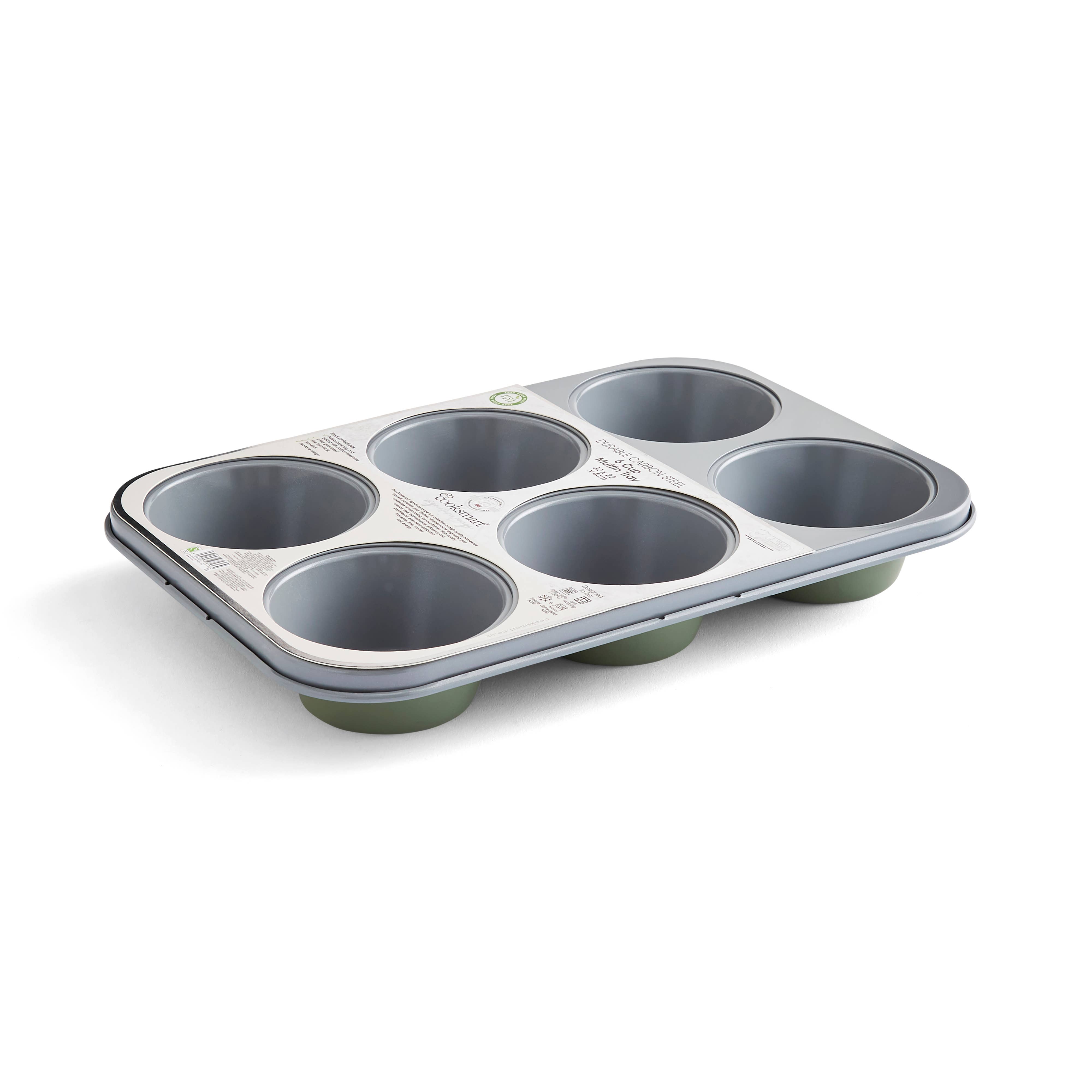 Cooksmart - Wholesale Cupcake/Muffin Pan - Two Tone 6 Cup Muffin Tray1