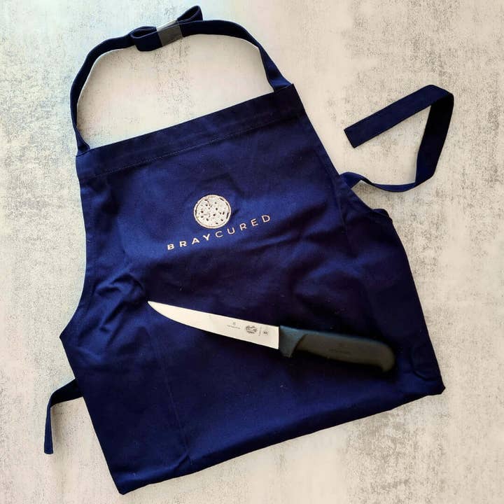 Bray Cured Apron and Butcher's Knife Gift Set for wholesale by Bray Cured