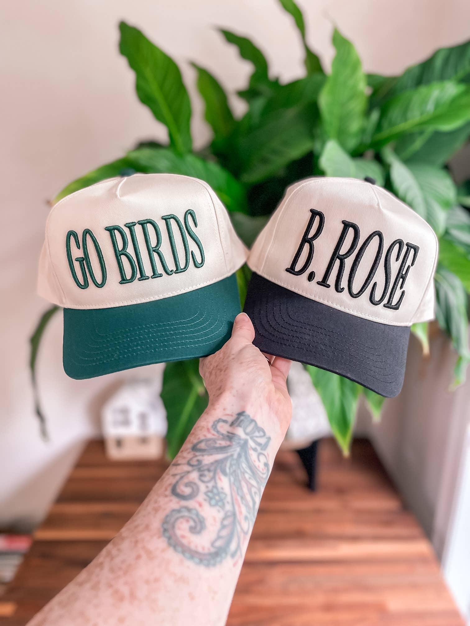 Ginger And Thread - Wholesale Trucker Hat - Women's - CUSTOM Puff 3D Embroidery Trucker Hat Two Tone Football Cap8