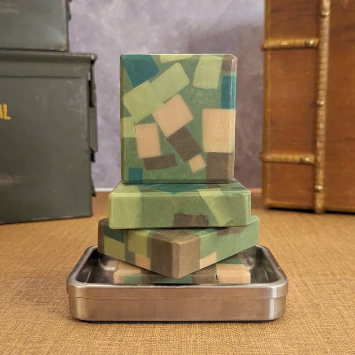 Mainland Vintage - Wholesale Bar Soap - Olive Drab - Army Green Olive Oil Soap