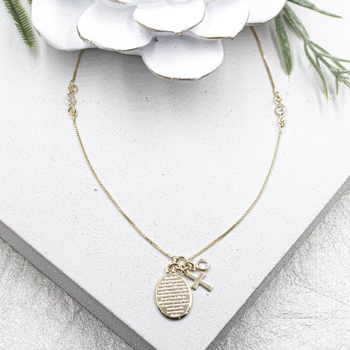 Hail Mary Pendant Necklace for wholesale by Cherie by Cherie