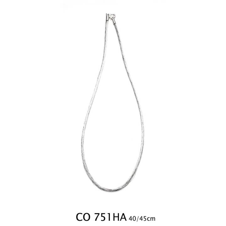 Gray/Steel Silk Thread Necklace With Ci for wholesale by El Expreso de Oriente