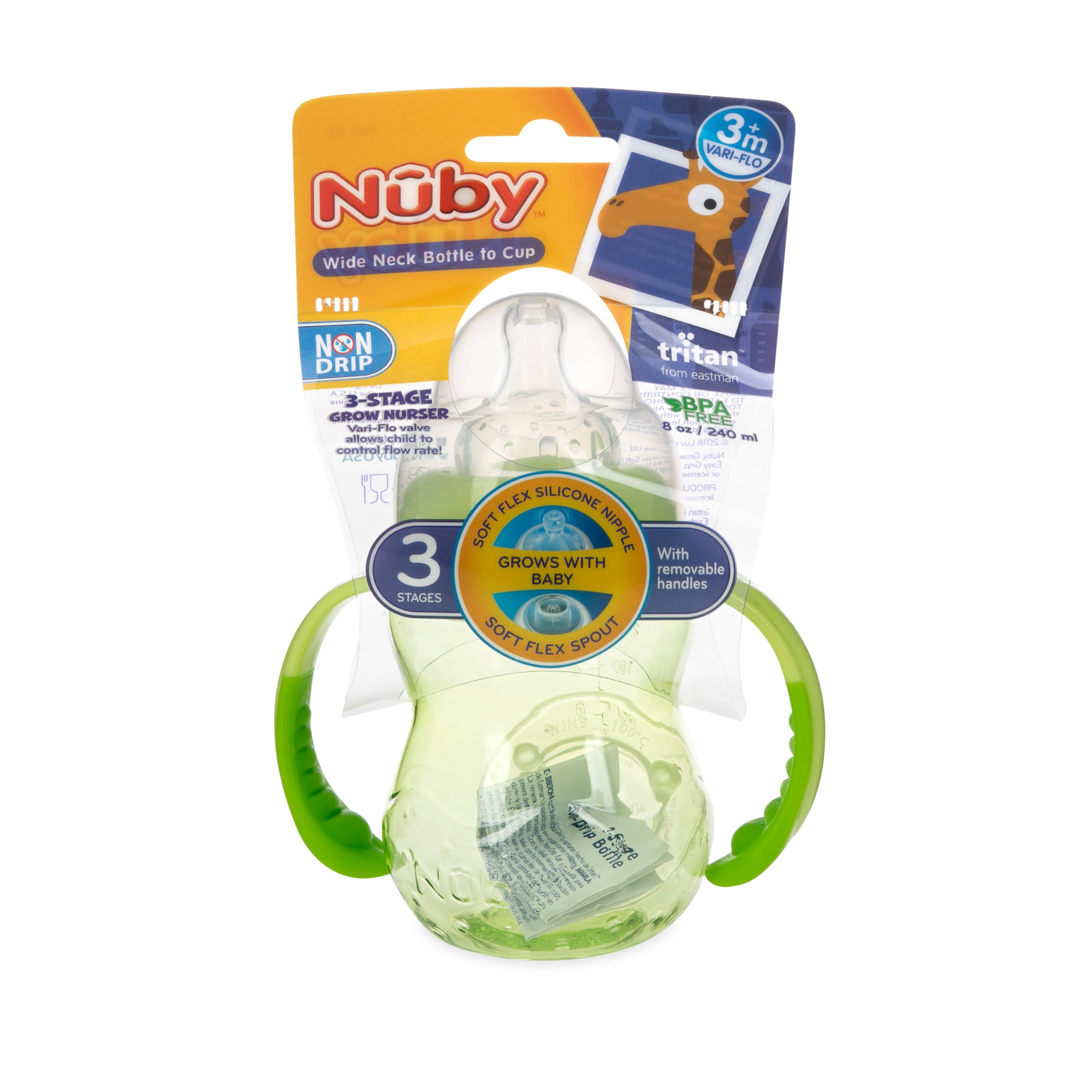 Nuby - Wholesale Baby Bottle - 3-Stage Grow with Me Bottle to Cup, 8 oz/240 ml2