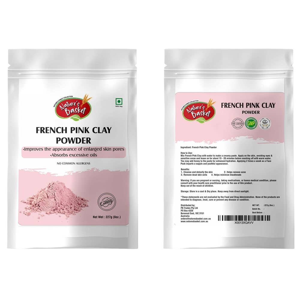 Natures Basket - Wholesale Skincare face mask - Nature's Basket French Pink Clay Powder - 227g2