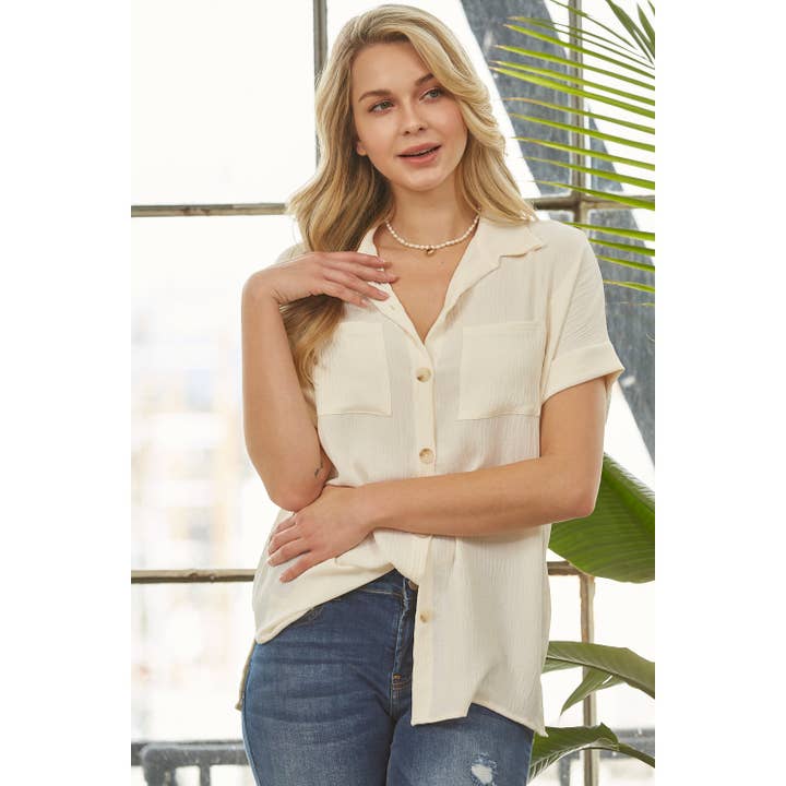 Air Flow Kortärmad blus för wholesale av salt & bit