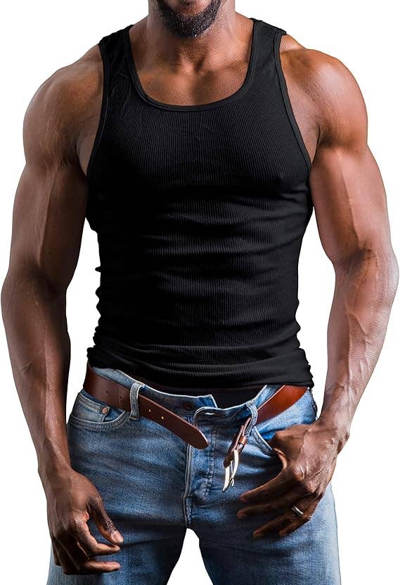 I-Wear Brands - Wholesale Tank Top - Men's - 12 Pack Men's 100% Cotton Ribbed Tank Top A-Shirt Undershirt9