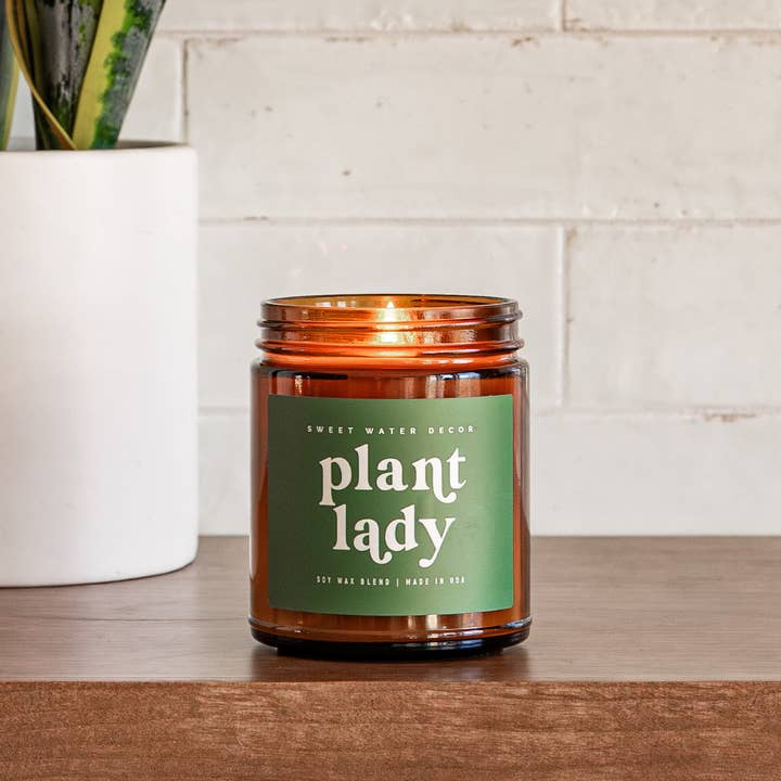Sweet Water Decor - Wholesale Jar/Filled Candle - LIMITED EDITION Plant Lady 9 oz Soy Candle - Home Decor