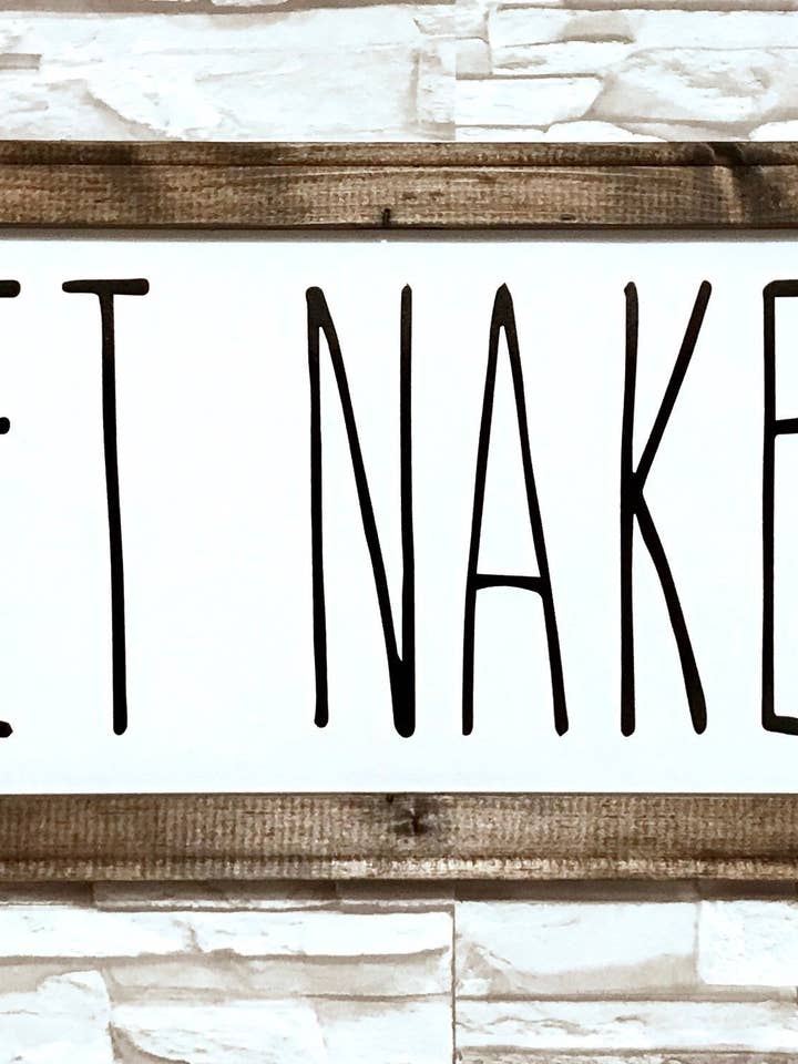 Get Naked Bathroom Bedroom Framed Canvas Home Decor for wholesale by Works of Panglossian