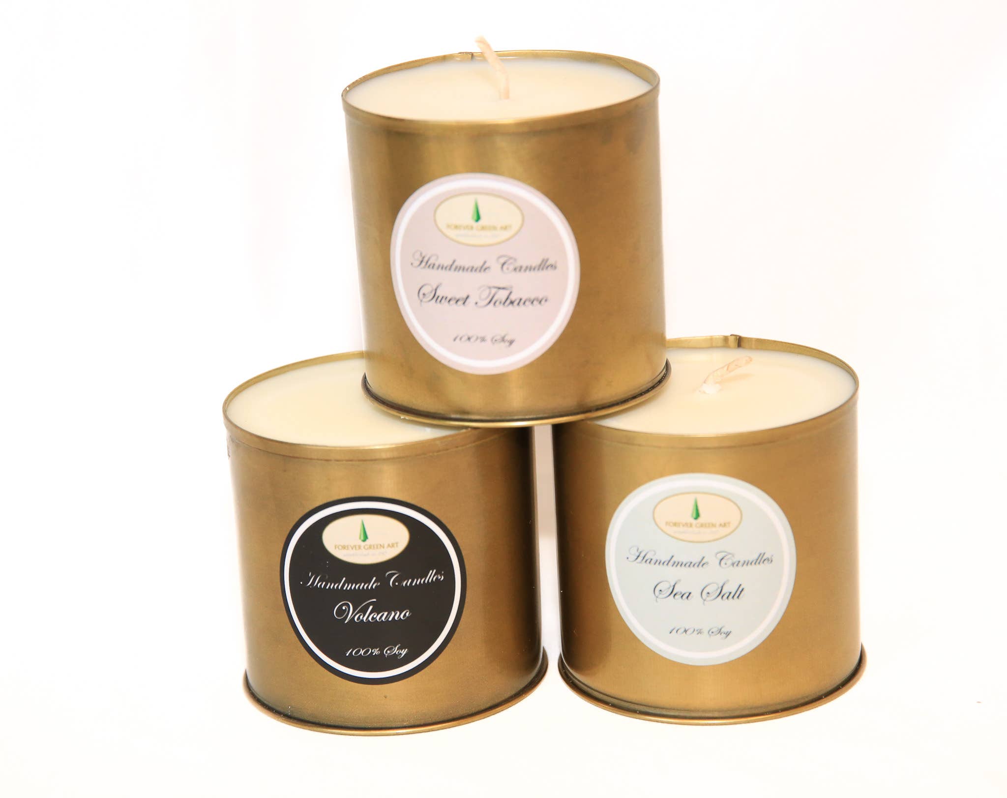 Forever Green Art - Wholesale Travel candles - 3x3 Silver & Gold Tin Cup Candle1