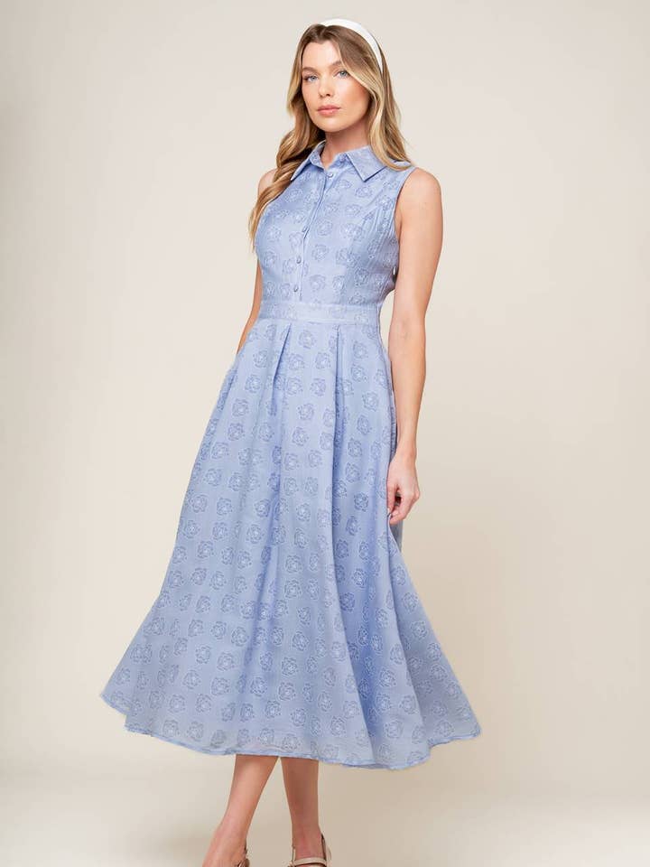 Ein gewebtes Midikleid - ID22241 für den Großhandel von FLYING TOMATO