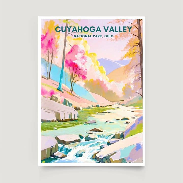 Cuyahoga Valley National Park Print | Ohio Travel Poster for wholesale by Across Our Land