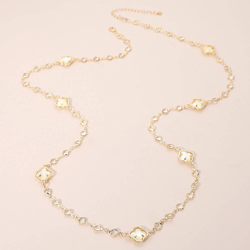 Sensibling Corp. - Wholesale Pendant/Charm Necklace - Quatrefoil Station Long Necklace22