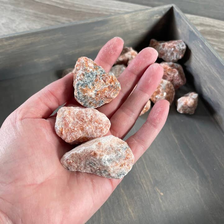 Orange Calcite Rough 1LB Lots for wholesale by Keystone Crystals