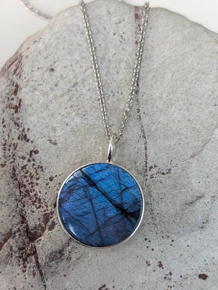 The Circle Labradorite Necklace for wholesale by Lapis London