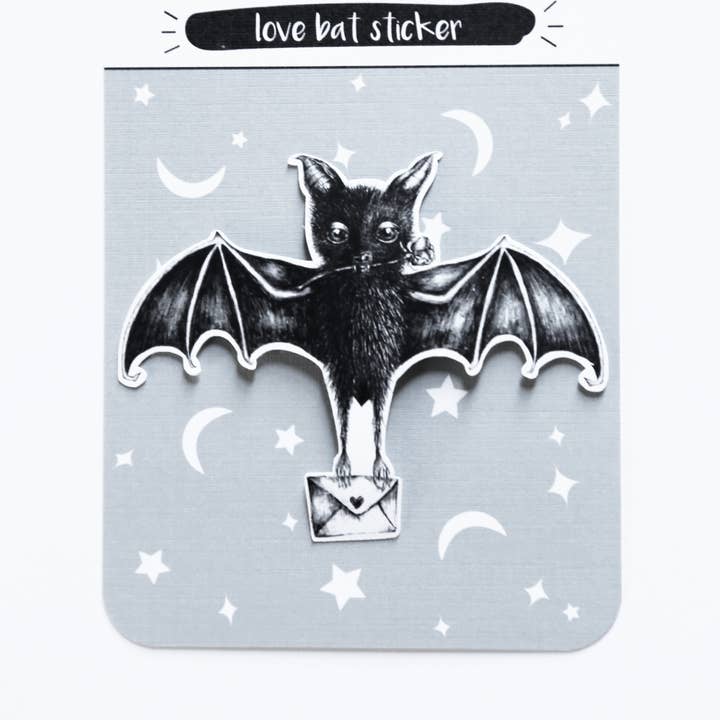 ScreamPrintShop - Wholesale Sticker - Love Bat Sticker0