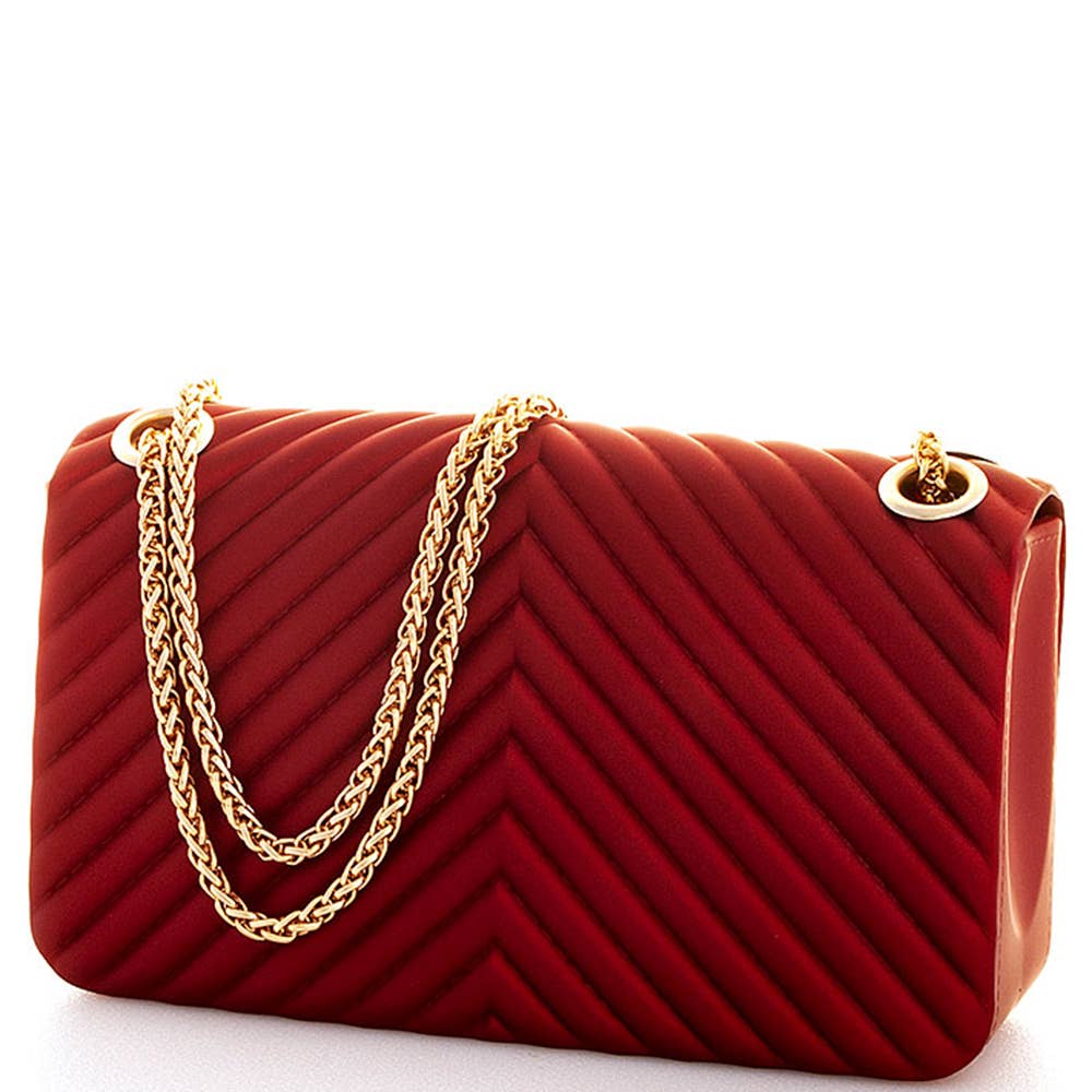 WOORD SCHATTIGE TRENDY JELLY CROSSBODY TAS MET LANGE KETTING, 7042 YI voor groothandel op Faire3