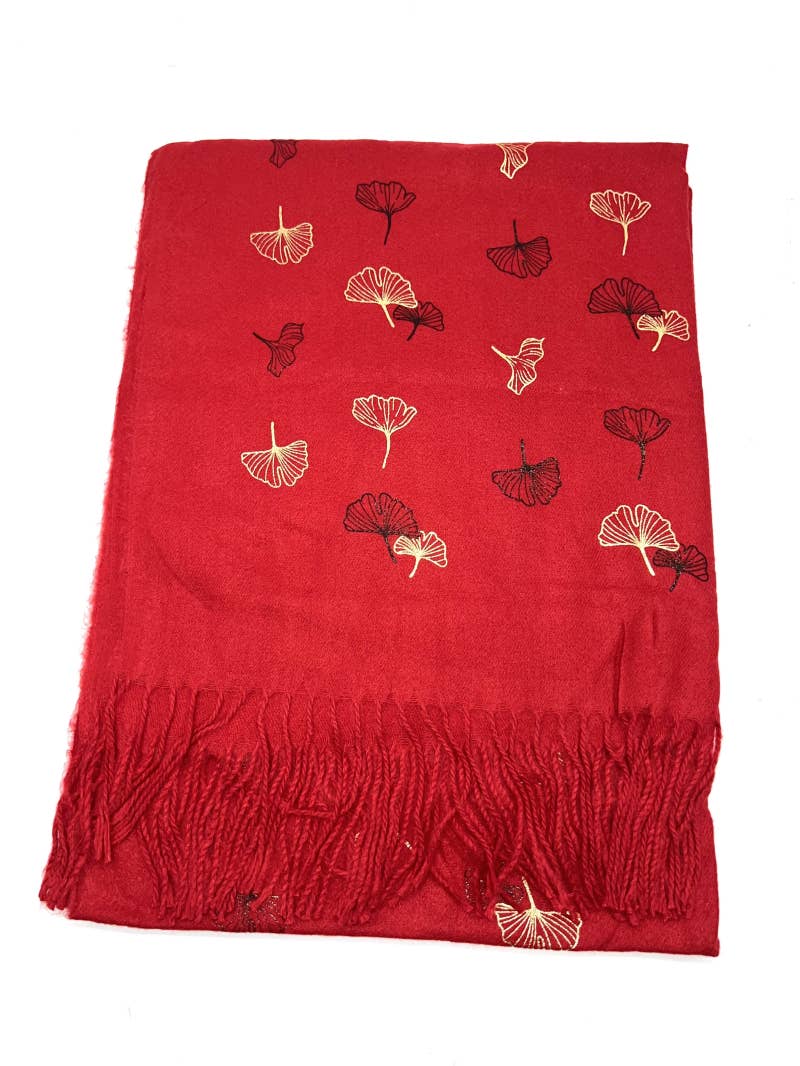 LINETA – wholesale Slöja - Dam – HH-191 Gingko förgylld halsduk12