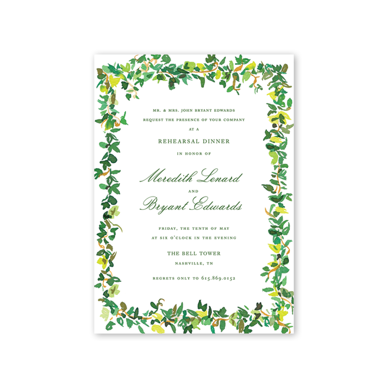 Dogwood Hill - Wholesale Invitations - English Ivy Bulk Invitation3