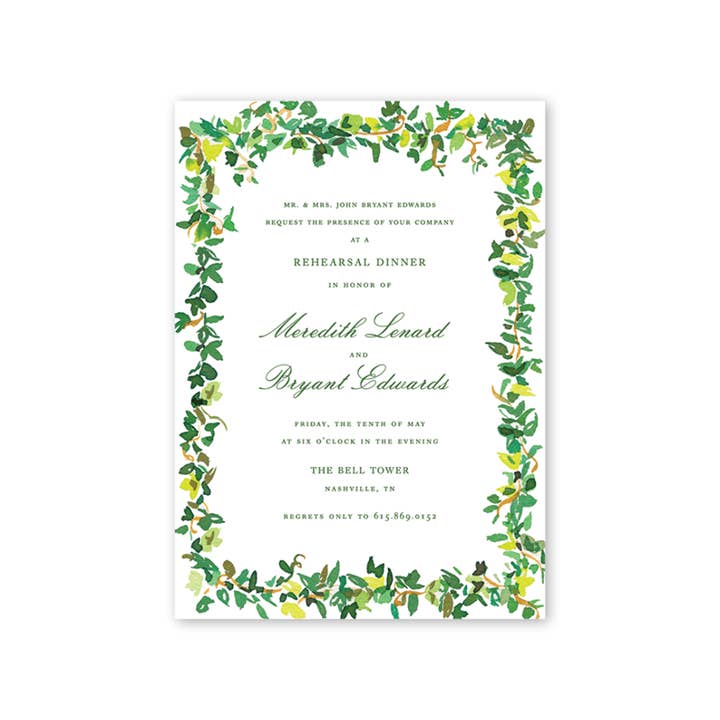 Dogwood Hill - Wholesale Invitations - English Ivy Bulk Invitation3