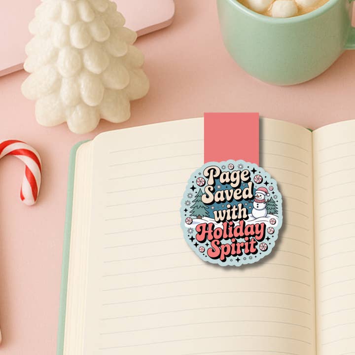 Auburn Row Design - Wholesale Bookmark - Page Saved with Holiday Spirit Magnetic Bookmark2