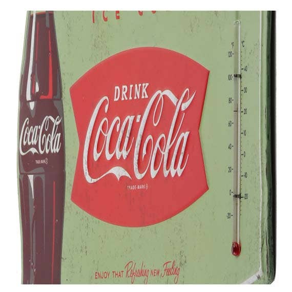 Open Road Brands, LLC - Wholesale Wall Accent - Coca-Cola Ice Cold Embossed Metal Wall Thermometer