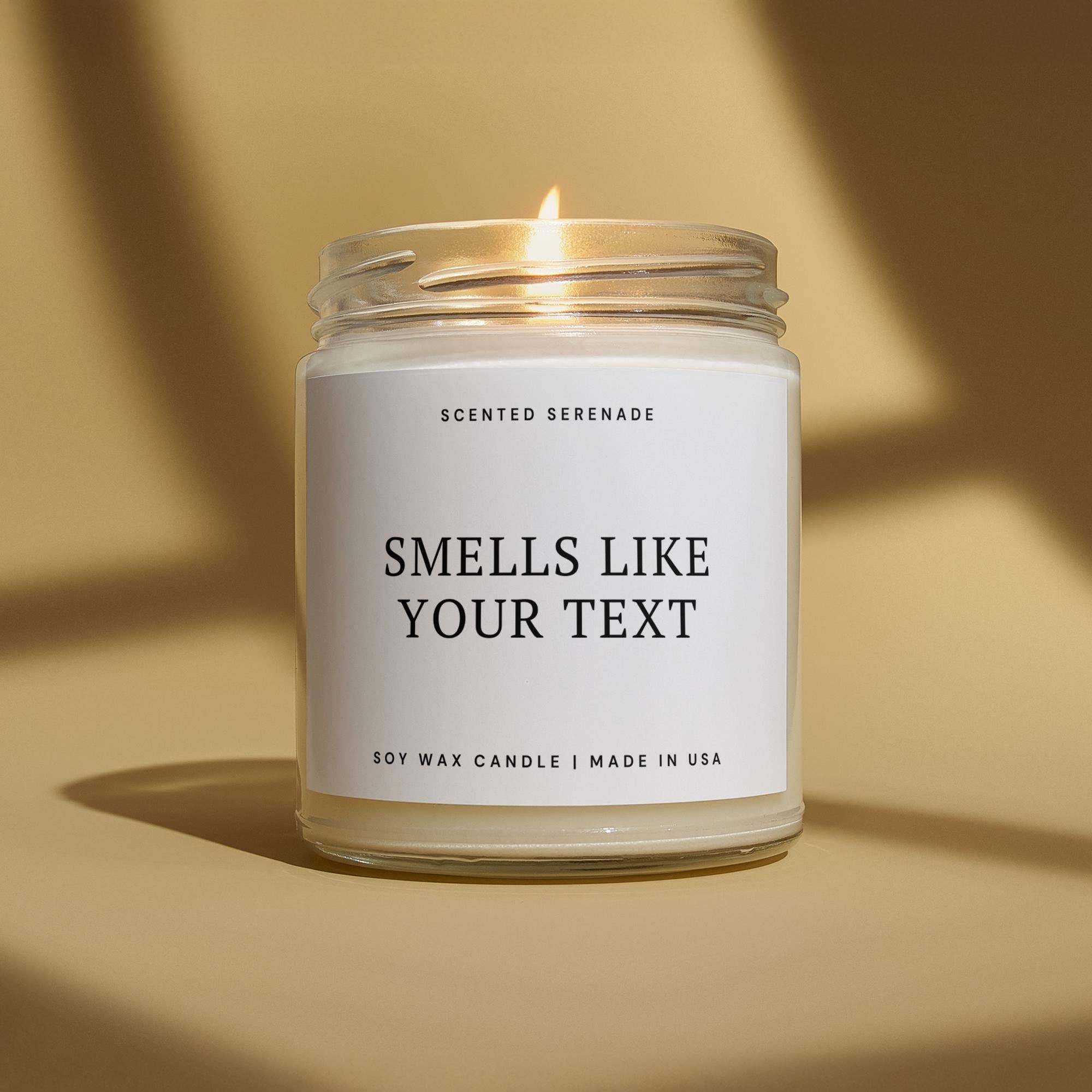 Scented Serenade - Wholesale Jar/Filled Candle - Custom Saying Candle, Personalized Candle