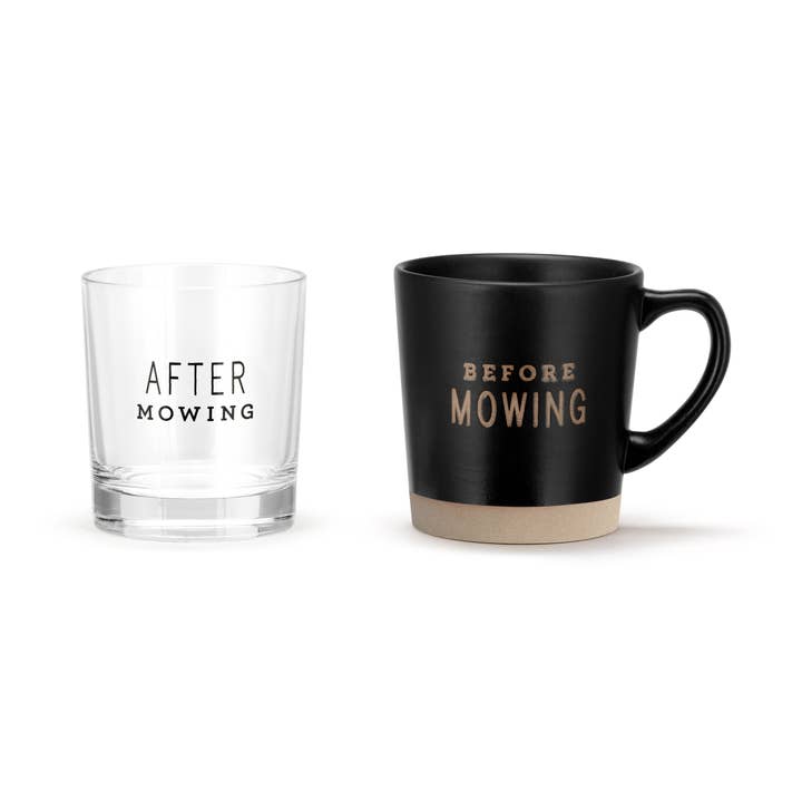 DEMDACO - Wholesale Coffee Mug - Mowing - Mug and Rocks Glass Set